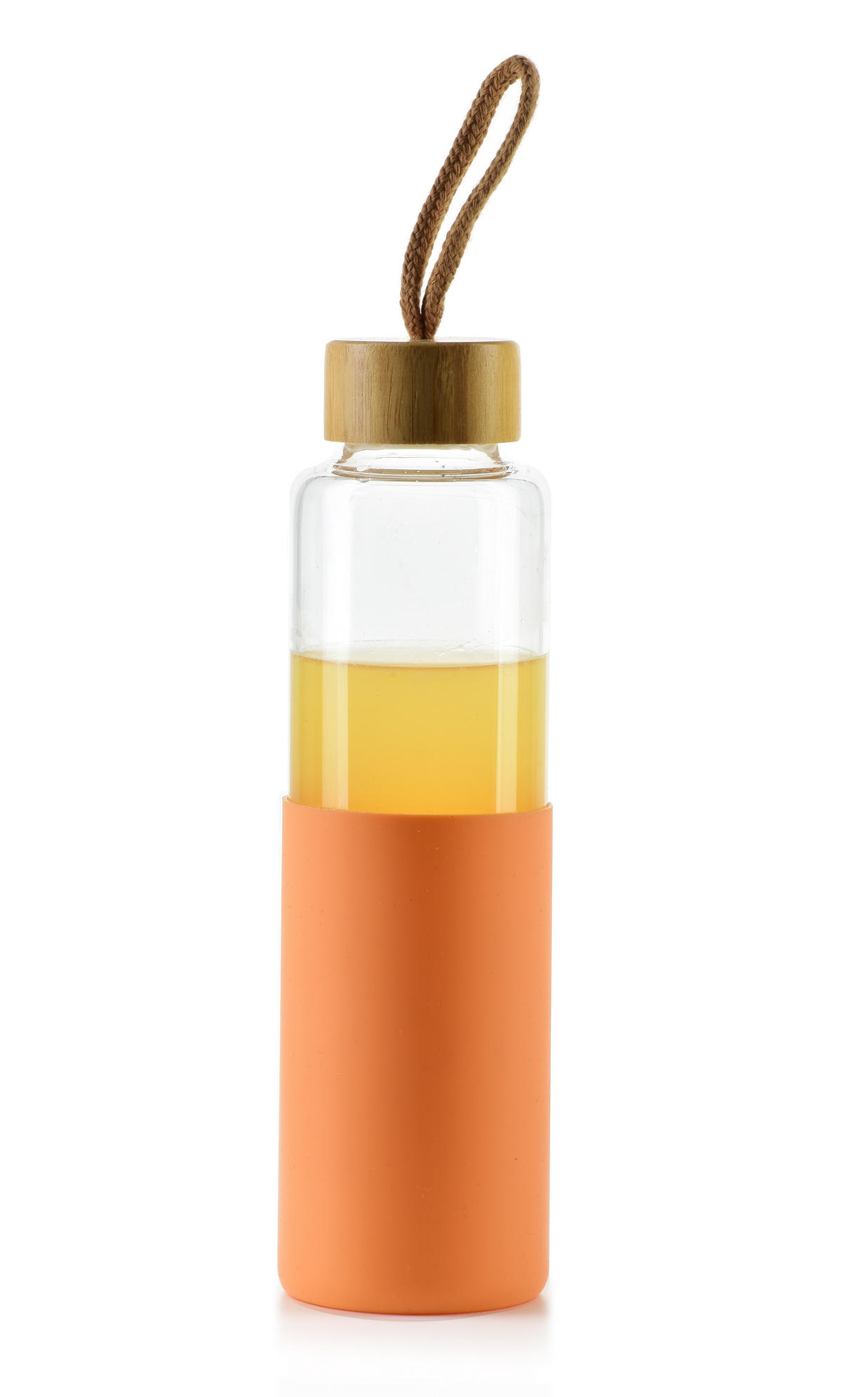 TRINKFLASCHE Hollie Orange 7/7/24 cm Glas - Orange, Glas (0.6L) - Mondex