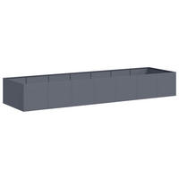 PFLANZGEFÄSS Anthrazit 280/80/40 Cm Stahl - Anthrazit, Metall (280/40/80cm) - vidaXL