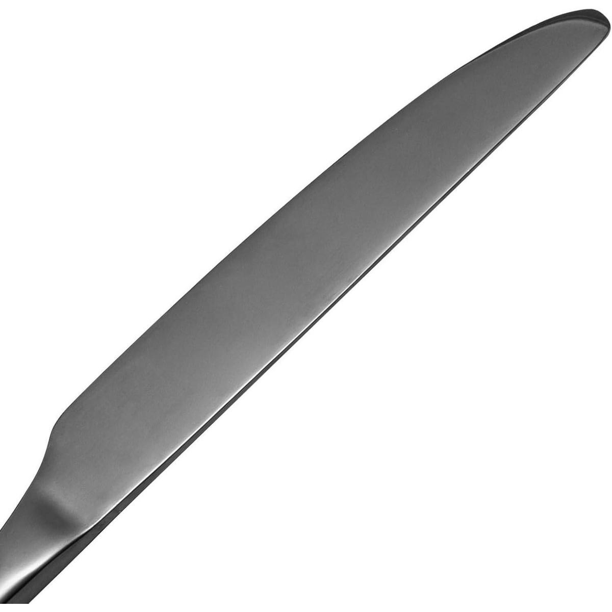 BESTECKSET Edelstahl Spiegelpoliert 30-teilig für 6 Personen Schwarz - Silberfarben, Metall