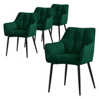 ESSZIMMERSTUHL 4er Set dunkelgrün - Dunkelgrün, Textil (63/90/57cm) - ML-DESIGN