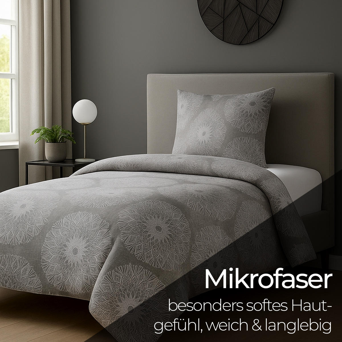 BETTWÄSCHE-SET (135x200cm) - Lanzarote - Grau, Textil (135/200cm) - Bestlivings