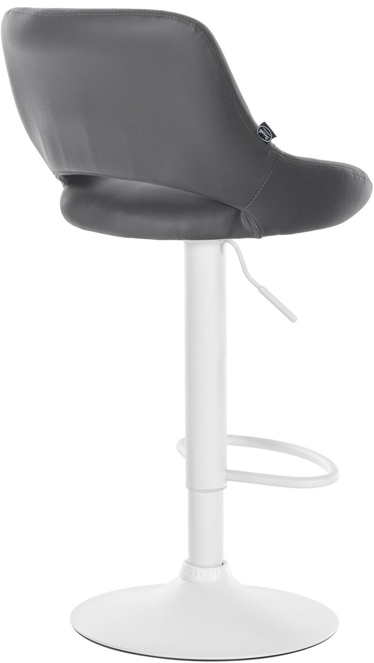 BARHOCKER 2er Set Milos Kunstleder W grau - Weiß/Grau, Kunststoff/Metall (47/106/48cm) - TPFLiving