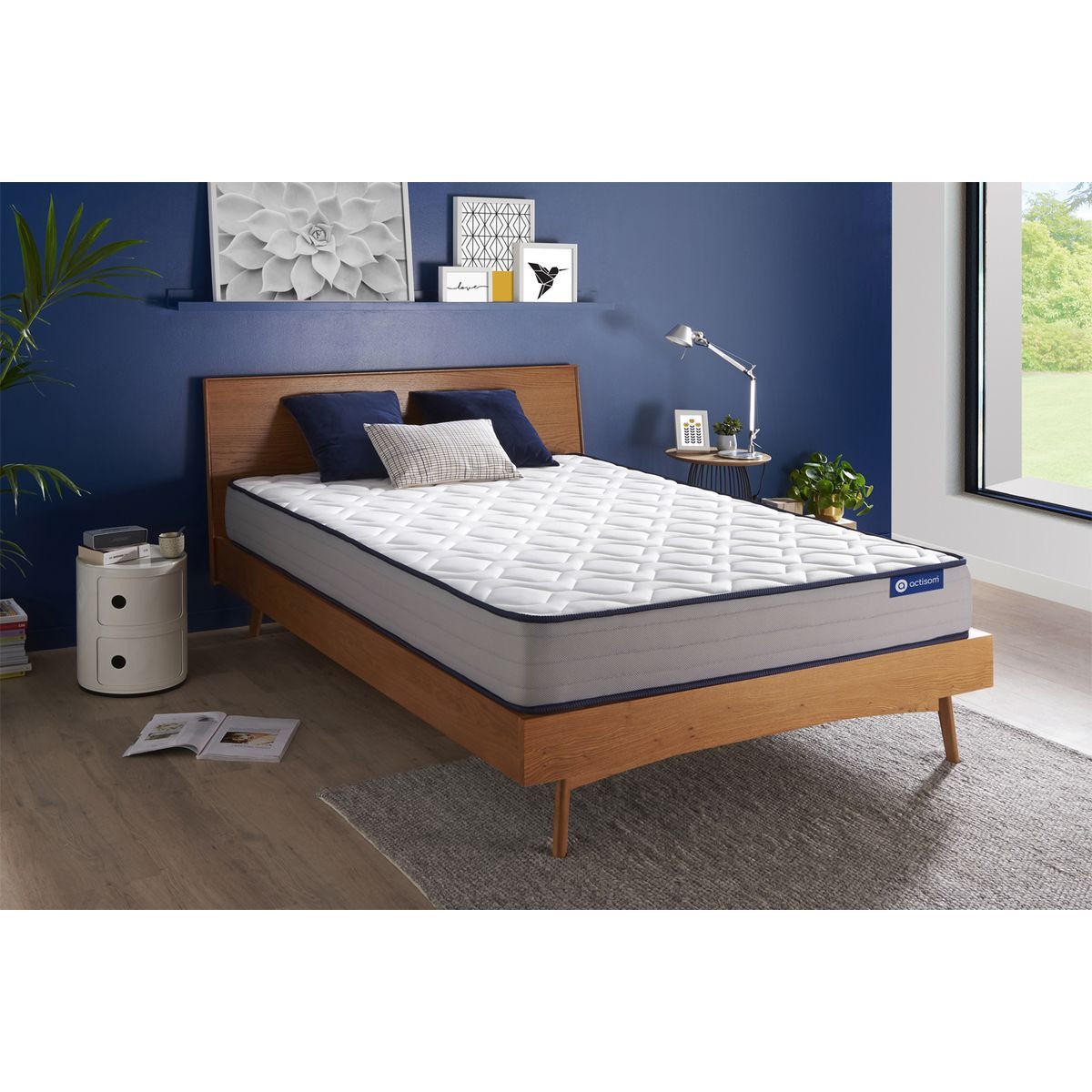 MATRATZE Actiflex form Taschenfederkern und Memory-Schaum 130 x 200 cm h3 - Weiß, Textil (130/200cm) - ACTISOM