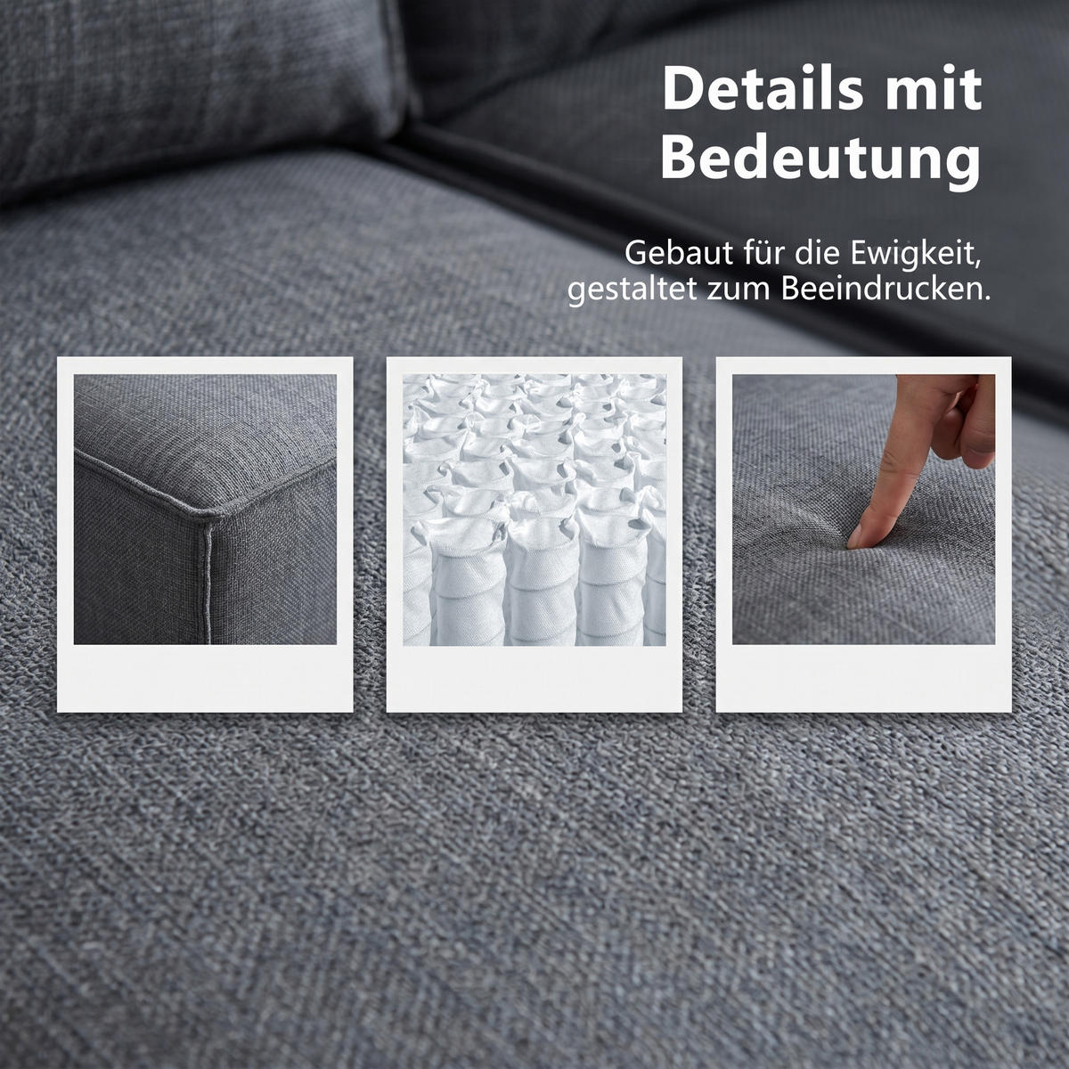 ECKSOFA DE-35021 modular Dunkelgrau - Dunkelgrau, Holzwerkstoff (154/238cm) - ComfortXL