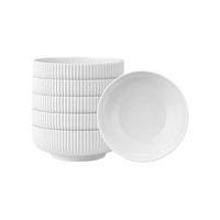 FOODBOWLS Sento Relief Wave weiß ø 20 cm 6er Set - Weiß, Keramik (20.2cm) - Seltmann Weiden