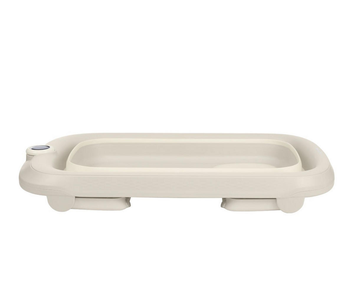 BABYWANNE Rio faltbar grau rutschfest Wasserablauf Thermometer ab Geburt - Grau, Kunststoff (51/83cm) - Kikka boo