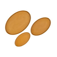 SERVIERPLATTEN Scandi - 3er-Set - Ocre - Gelb, Keramik (1/1/1cm) - Björn