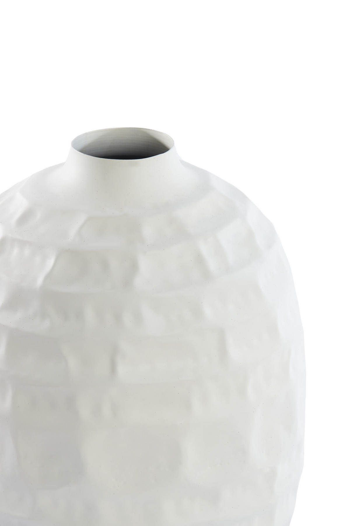 VASE Tariva Weiß Ø25/35 cm - Weiß, Metall (35cm) - Light & Living