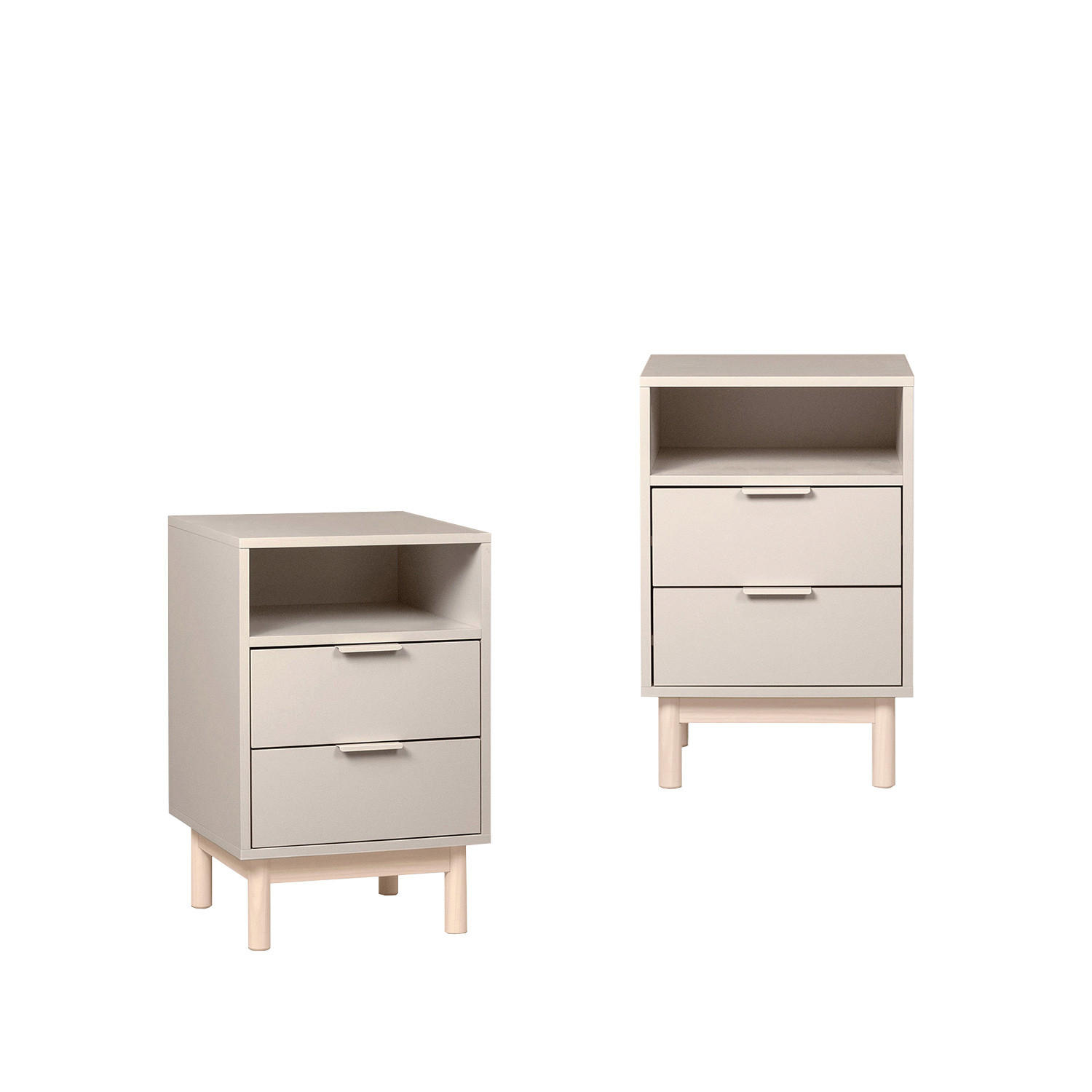 Klast Home Nachttisch Grau 40x63x35 cm