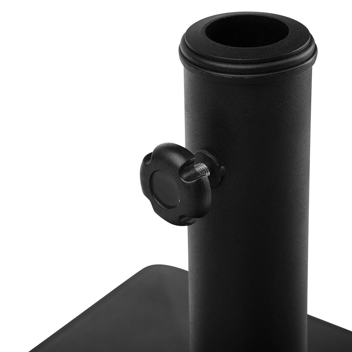 SONNENSCHIRMSTÄNDER schwarz 50/50 cm Cervo - Schwarz, Stein (50/50cm) - Beliani