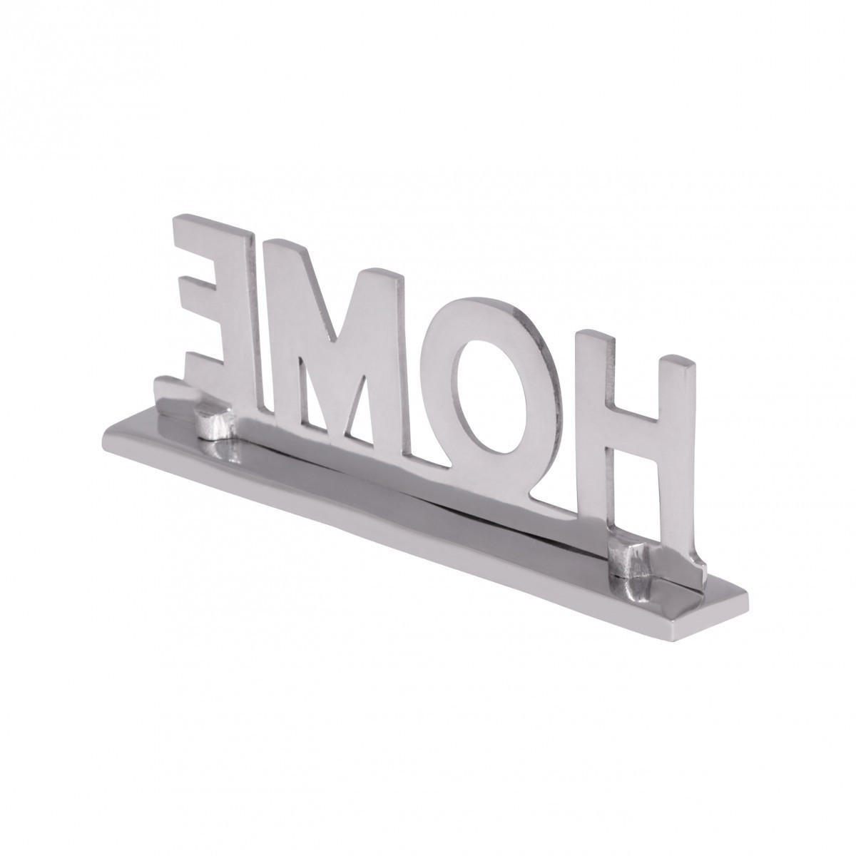 WOHNACCESSOIRE Schriftzug aus Aluminium, 22 cm Silberdeko für Tisch und Regal - Silberfarben, Metall (22/4/7cm) - KADIMA DESIGN