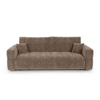 SCHLAFSOFA mit Stauraum VIBE Kettgewebe mit weichem Griff Braun 247cm - Braun, Textil (247/90/102cm) - Premium Interiors