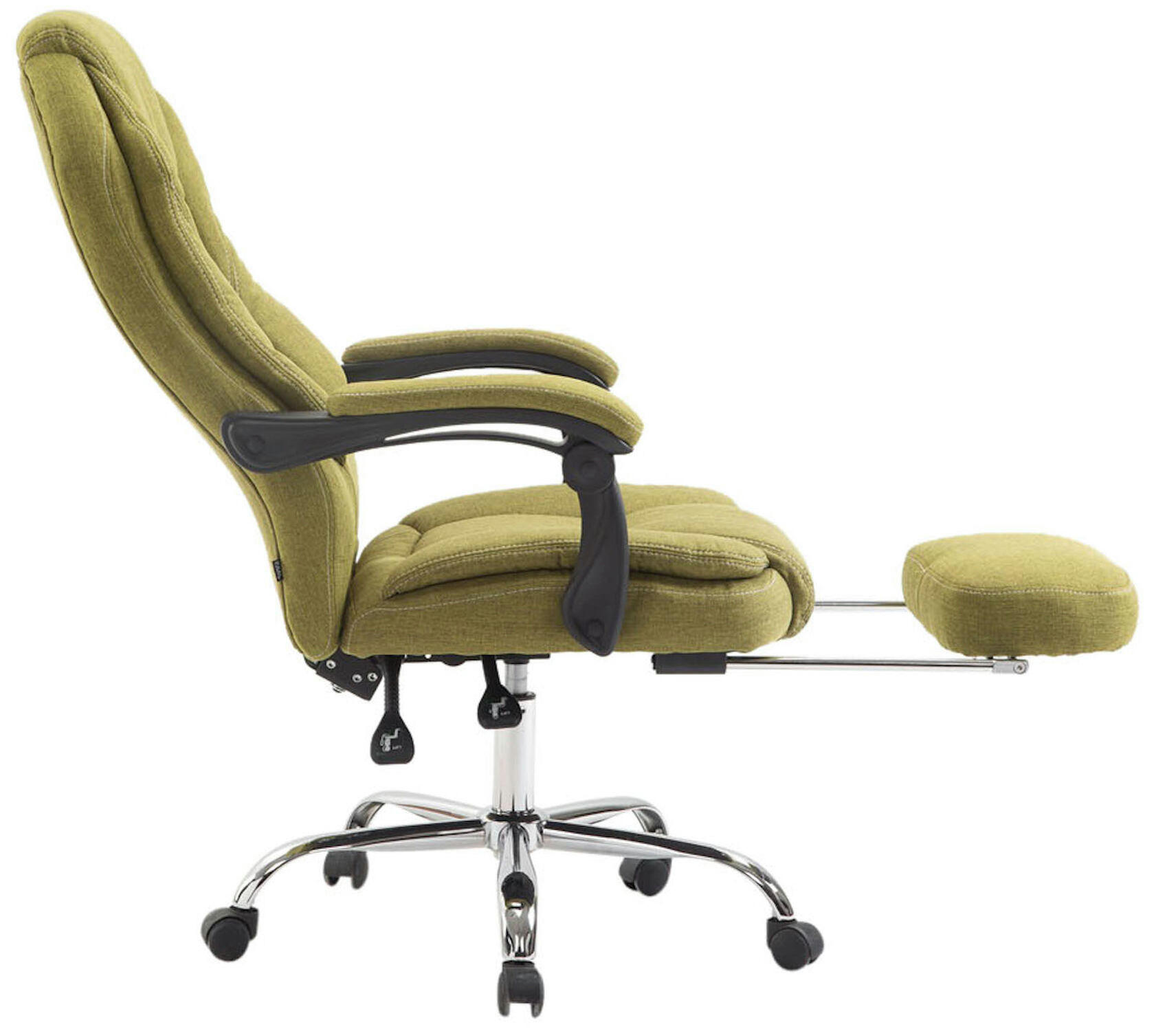 BÜROSTUHL Castan, Stoff Grün - Grün, Textil/Metall (67/124/64cm) - TPFLiving