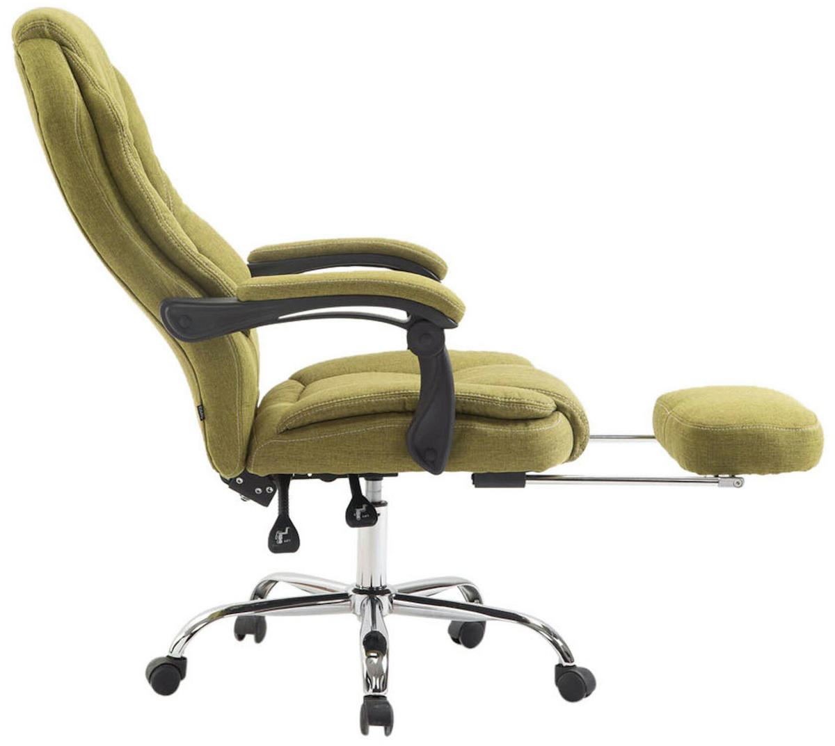 BÜROSTUHL Castan, Stoff Grün - Grün, Textil/Metall (67/124/64cm) - TPFLiving