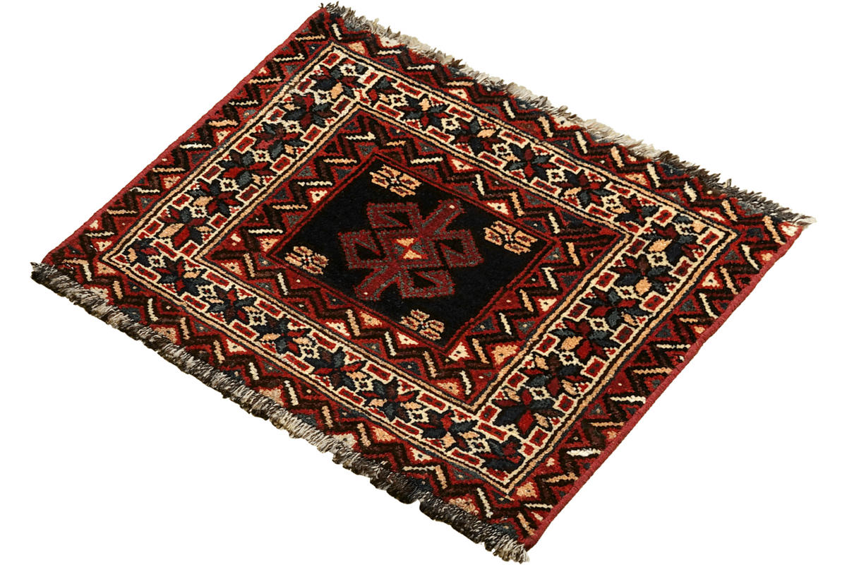 ORIENTTEPPICH handgeknüpft Gashgai Blau 63/57 cm Schurwolle - Blau, Textil (57/63cm) - Looma
