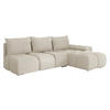 ECKSOFA Bestii, Seite: Rechts - Creme/Schwarz, Holz/Kunststoff (270/183cm) - MIRJAN24
