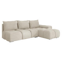 ECKSOFA Bestii, Seite: Rechts - Creme/Schwarz, Holz/Kunststoff (270/183cm) - MIRJAN24