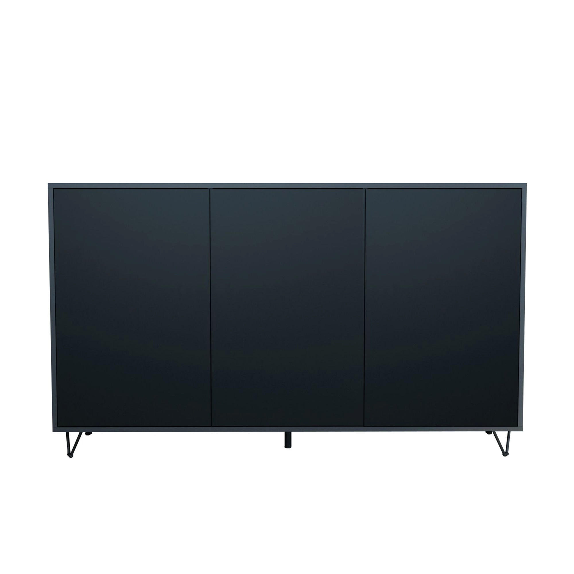 InnoFurn Sideboard Schwarz 152.5x90.5x37 cm