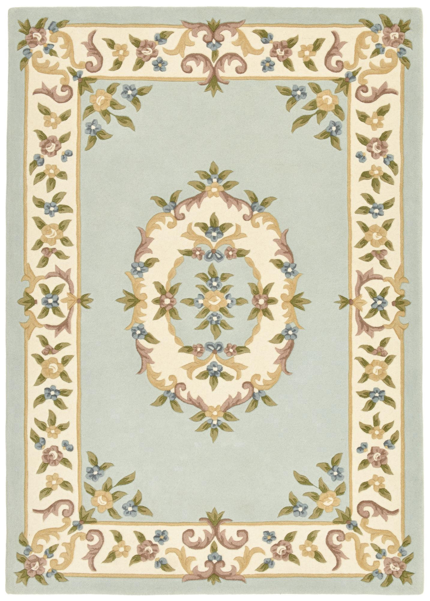 Theko Handtuftteppich Hellblau 190x300 cm