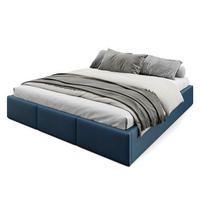 POLSTERBETT für Schlafzimmer Bett mit Stauraum Dunkelblau 180x200cm - Dunkelblau, Holzwerkstoff/Textil (180/200cm) - Muralo
