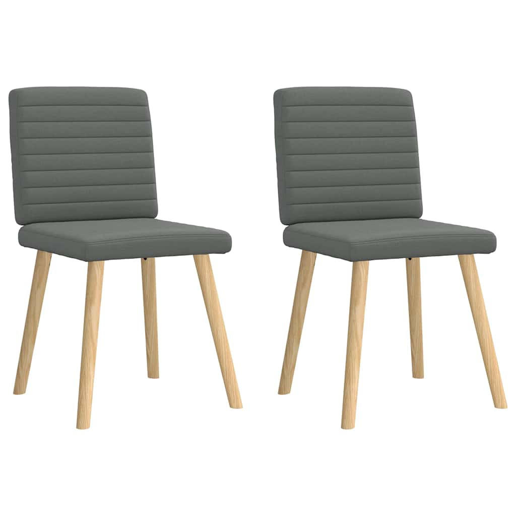 ESSZIMMERSTÜHLE 2 Stk. Dunkelgrau Stoff 45*54*86cm - Dunkelgrau, Metall (45/86/54cm) - ZMH