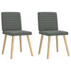 ESSZIMMERSTÜHLE 2 Stk. Dunkelgrau Stoff 45*54*86cm - Dunkelgrau, Metall (45/86/54cm) - ZMH