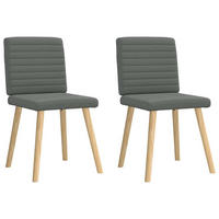 ESSZIMMERSTÜHLE 2 Stk. Dunkelgrau Stoff 45*54*86cm - Dunkelgrau, Metall (45/86/54cm) - ZMH
