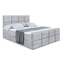 BOXBETT NOVA-Z - 180 x 200 - H4 - Hellgrau - Hellgrau, Holzwerkstoff (180/200cm) - ALTDECOR