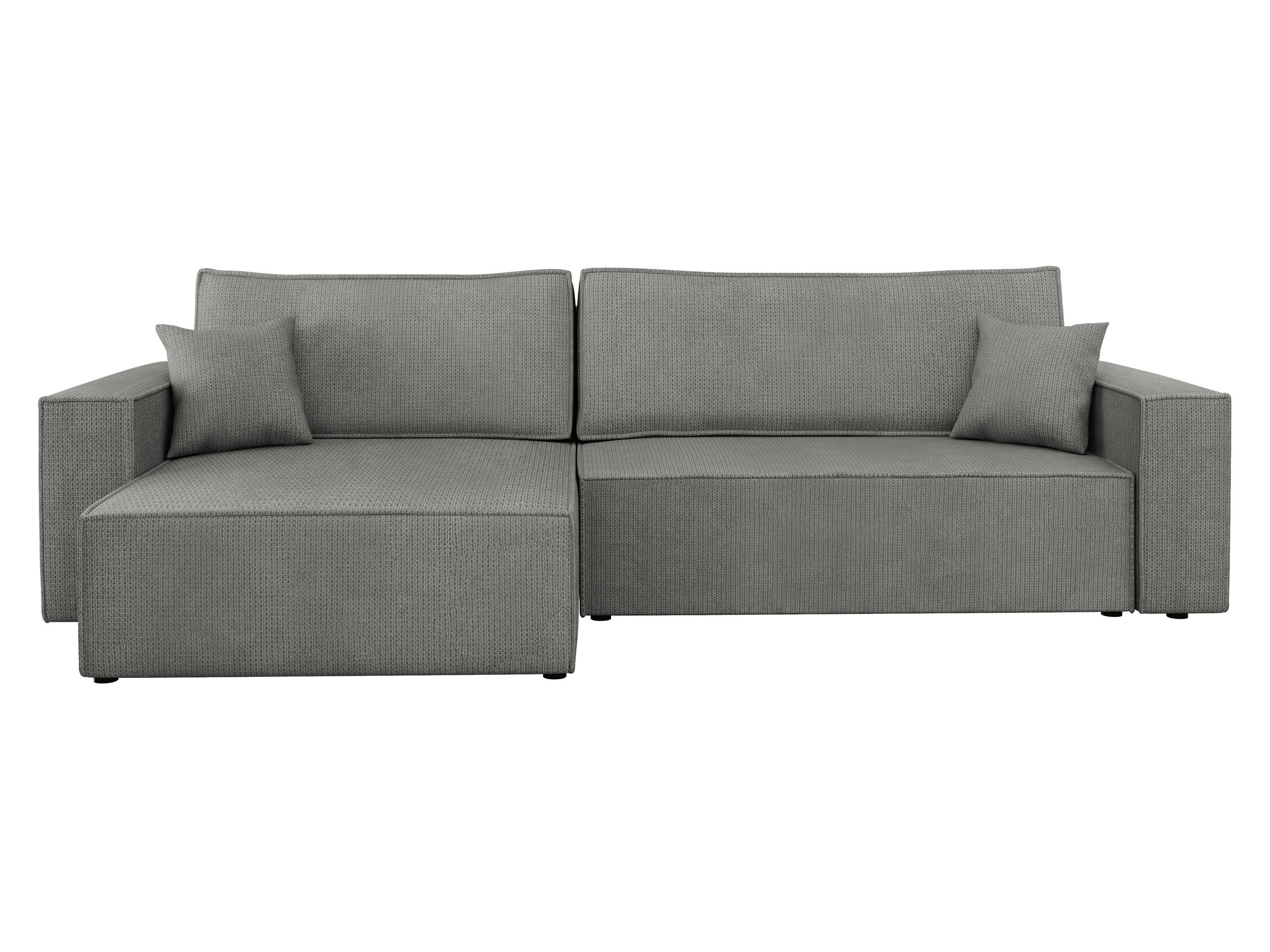 ECKSOFA Karl - Schwarz/Grau, Holz/Kunststoff (272/145cm) - MIRJAN24