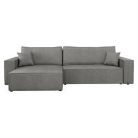 ECKSOFA Karl - Schwarz/Grau, Holz/Kunststoff (272/145cm) - MIRJAN24