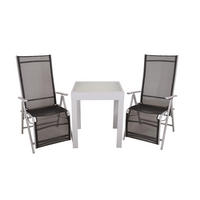 GARTEN-SITZGRUPPE Lara 3-teilig Gartenmöbel-Set - Schwarz, Kunststoff - DELUKE