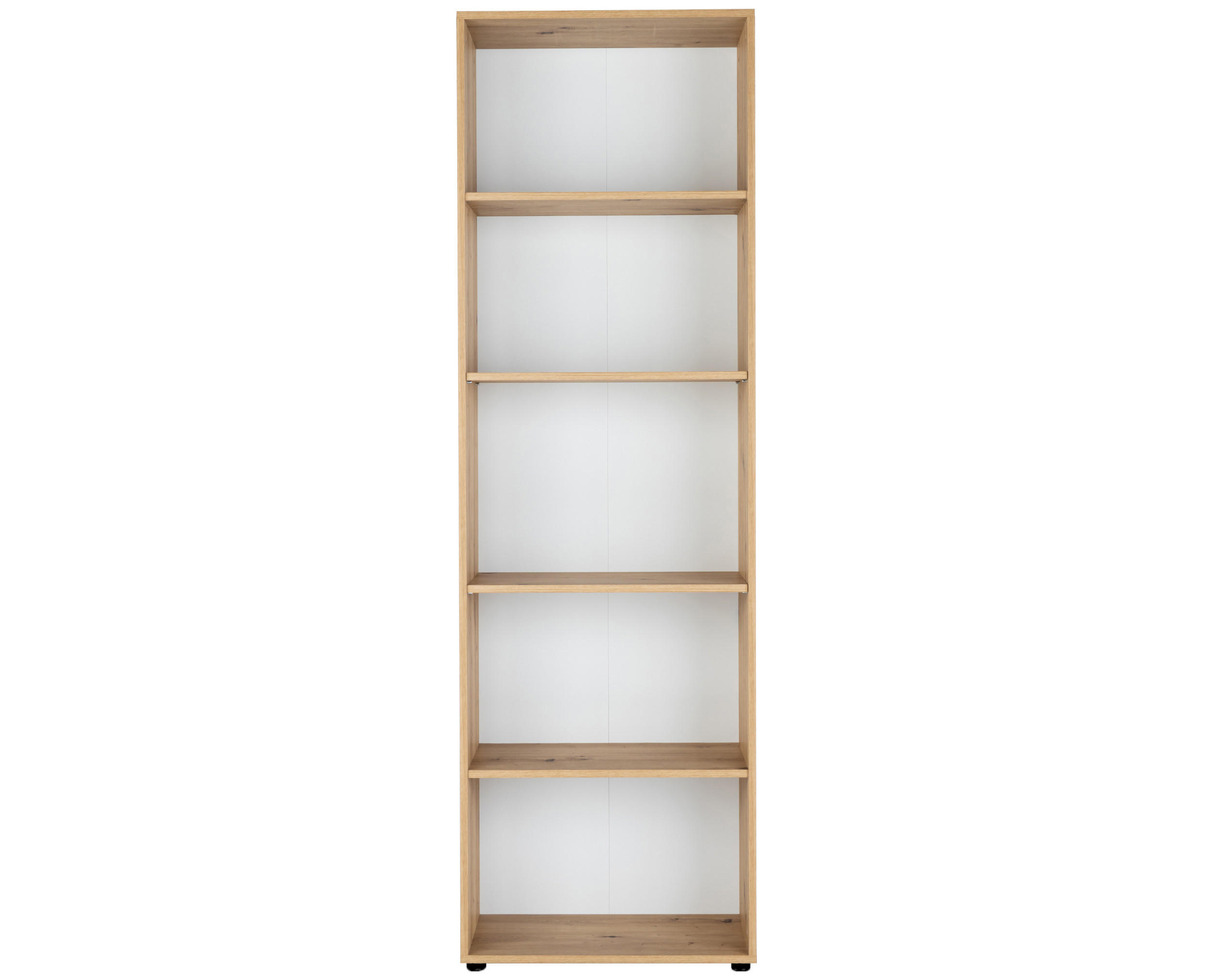 STANDREGAL Bente 5 offene Fächer - Eichefarben/Schwarz, Holzwerkstoff/Kunststoff (58/188/29cm) - arthur berndt