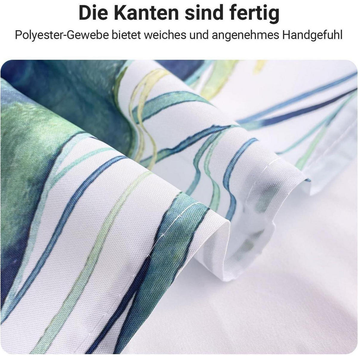 DUSCHVORHANG Grün Blätter 120 x 200 cm - Grün, Textil (120/200cm)