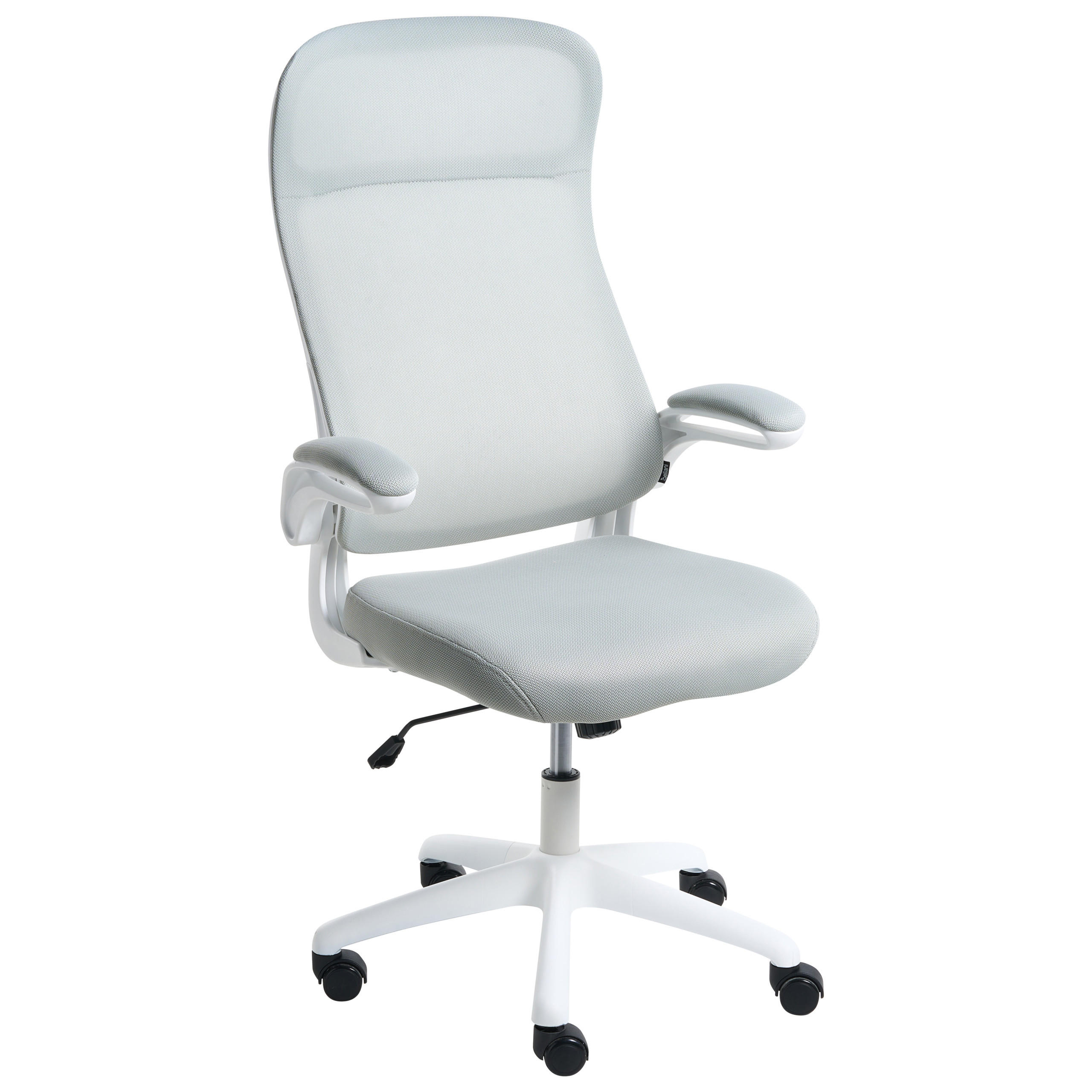 BÜROSTUHL Stoff Hellgrau Nexel - Grau, Textil (60/114/60cm) - Beliani