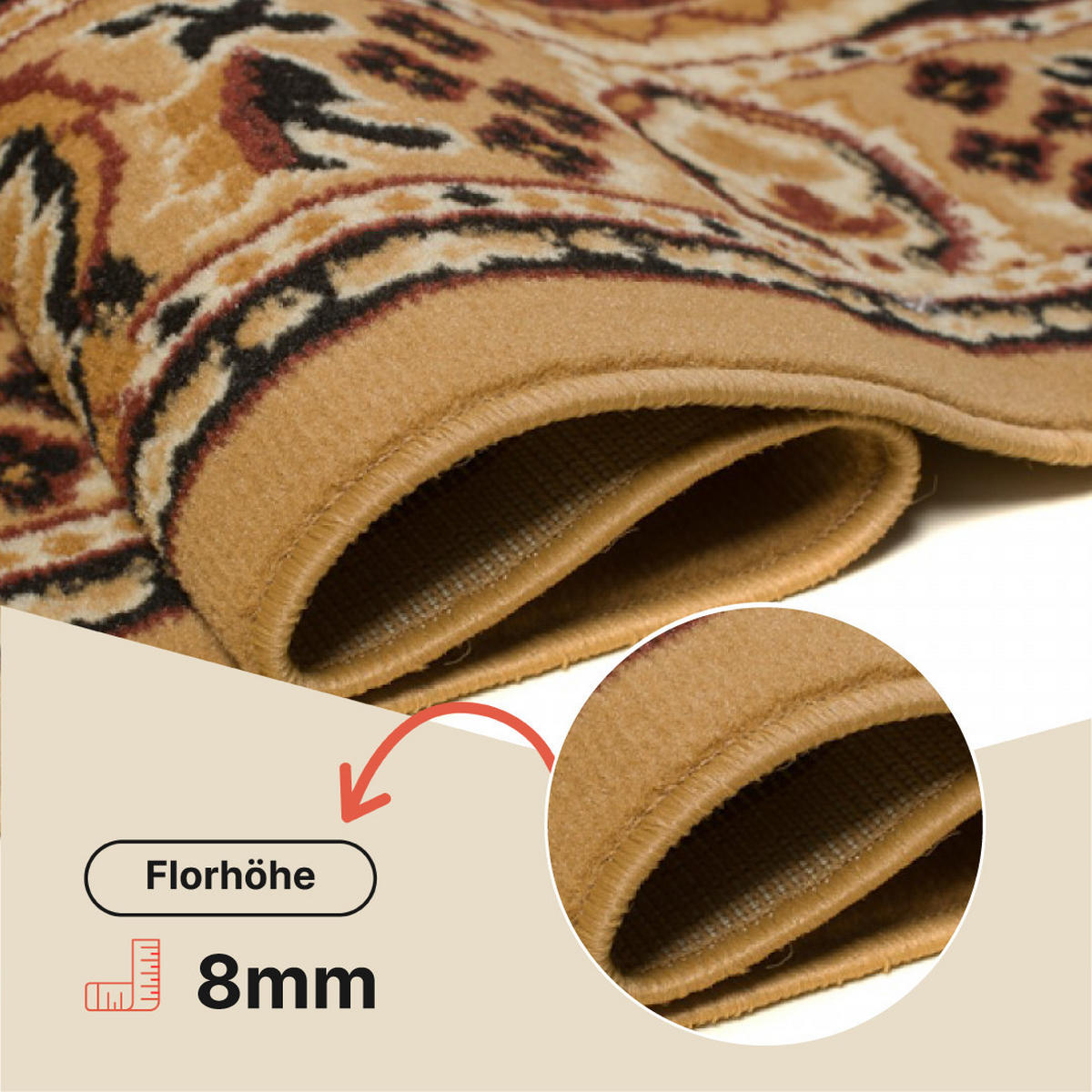 TEPPICH ATLAS Beige 200/200 cm - Beige, Textil (200/200cm) - Tapiso