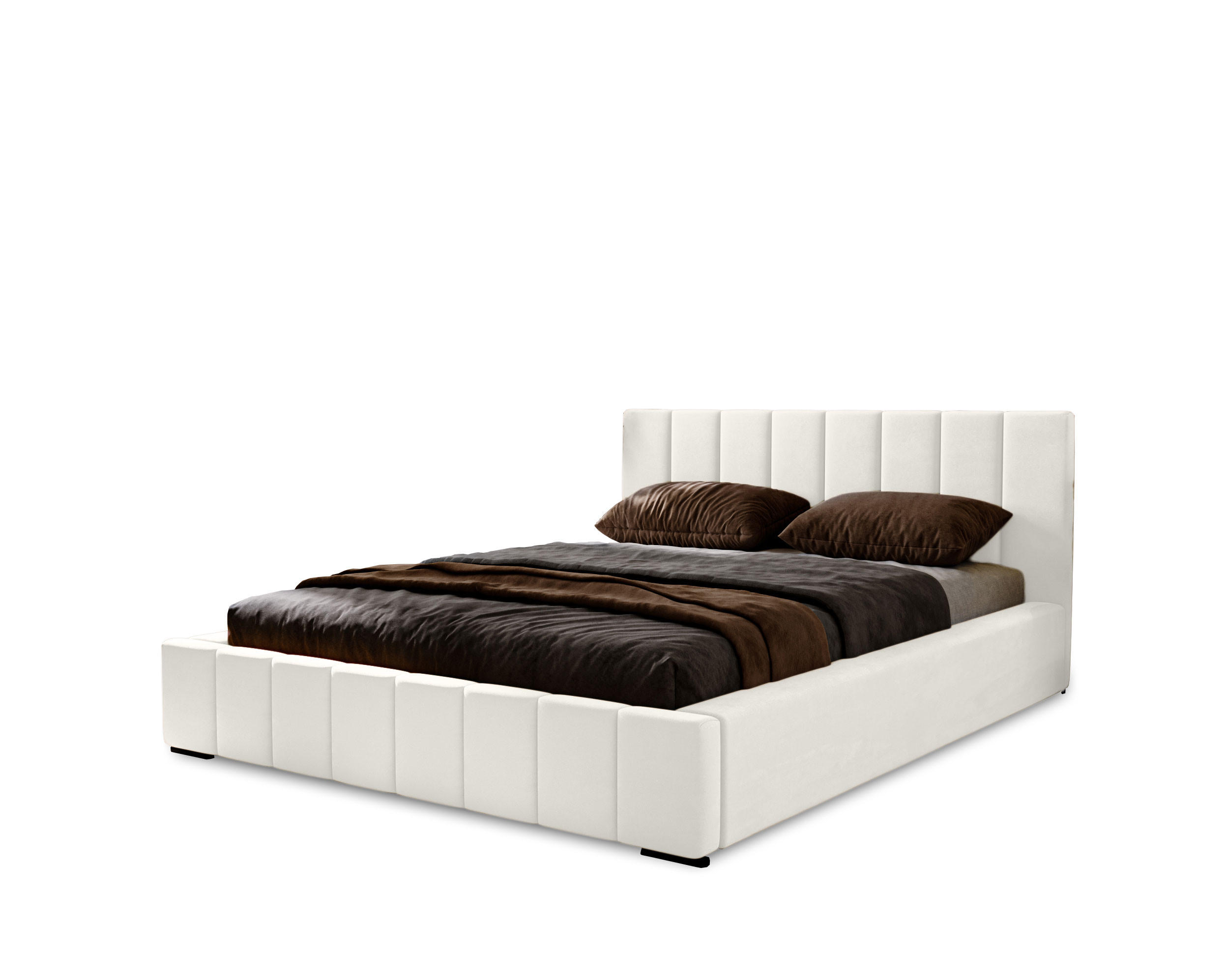 Marpur Polsterbett Hellgrau 200x200 cm