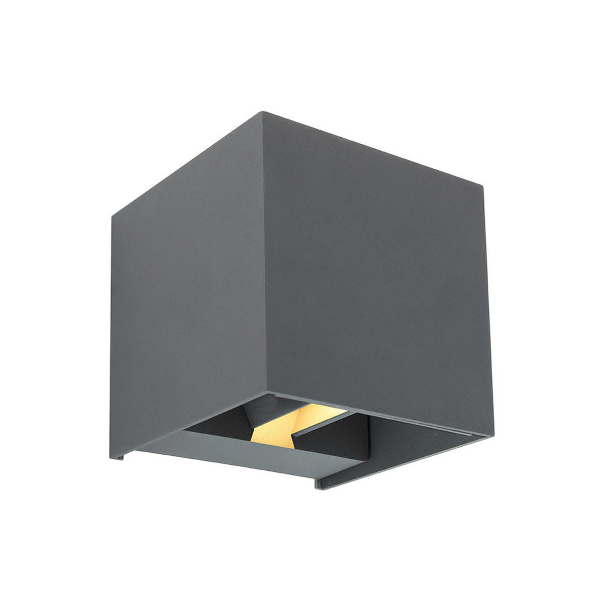 LED WANDLEUCHTE Aluminium Anthrazit - Anthrazit, Metall (10/10/10cm) - Globo Lighting
