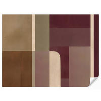 TAPETE - Unis - Abstrakt - Bordeaux - Linien - 280x200 cm - Multicolor, Papier (280/200cm) - OnlyWow