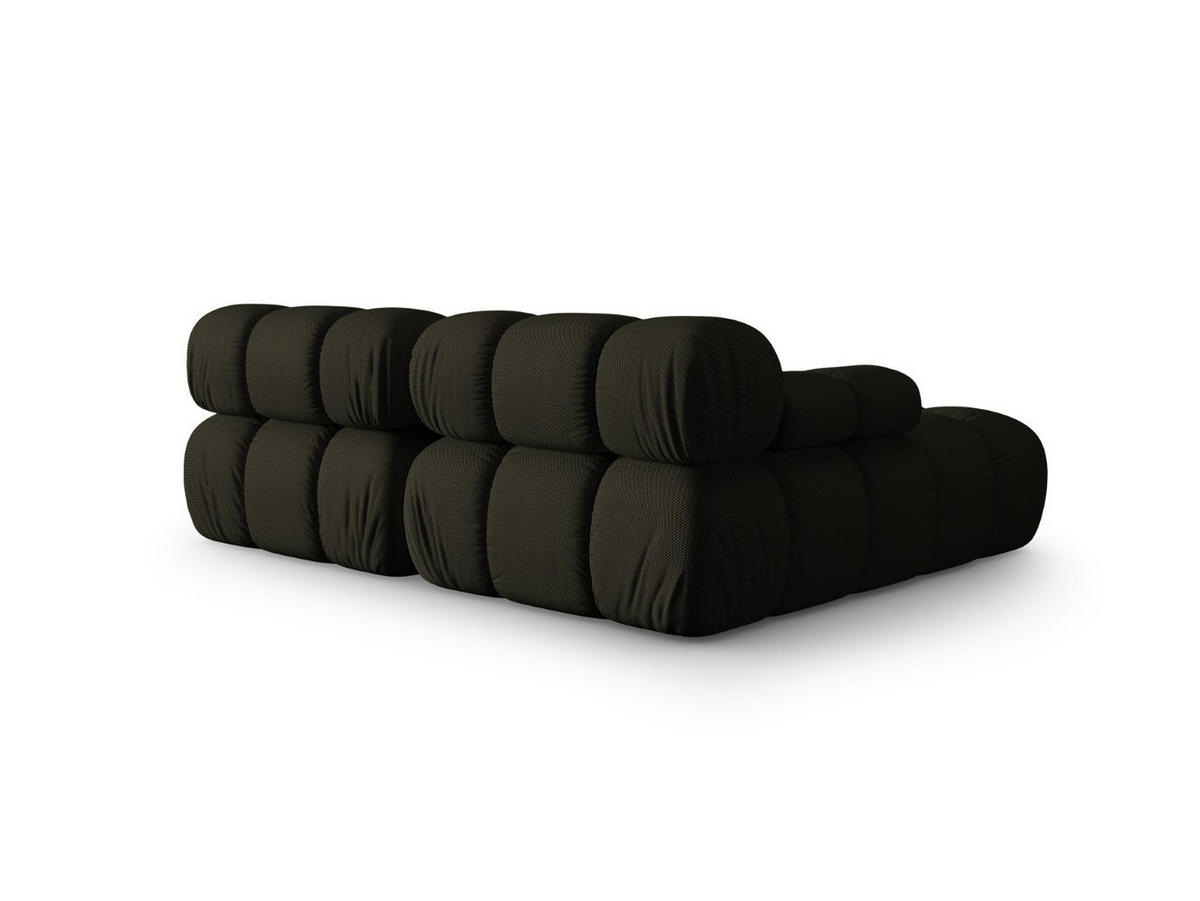 ECKSOFA modular links Bellis aus 3D-Stoff Amazonasgrün 3 Sitzplätze - Waldgrün, Textil (155/188cm) - Micadoni
