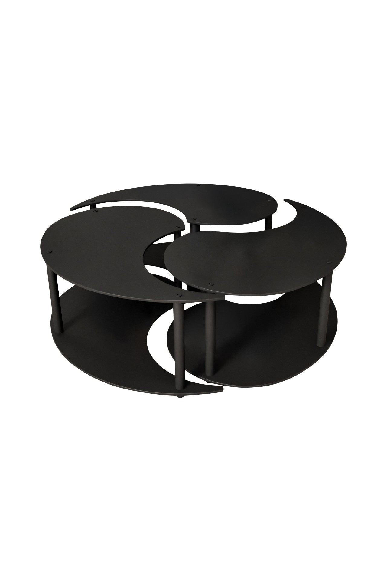 COUCHTISCH yin Schwarz - Schwarz, Holz (70/70/38cm) - Habitat Garten