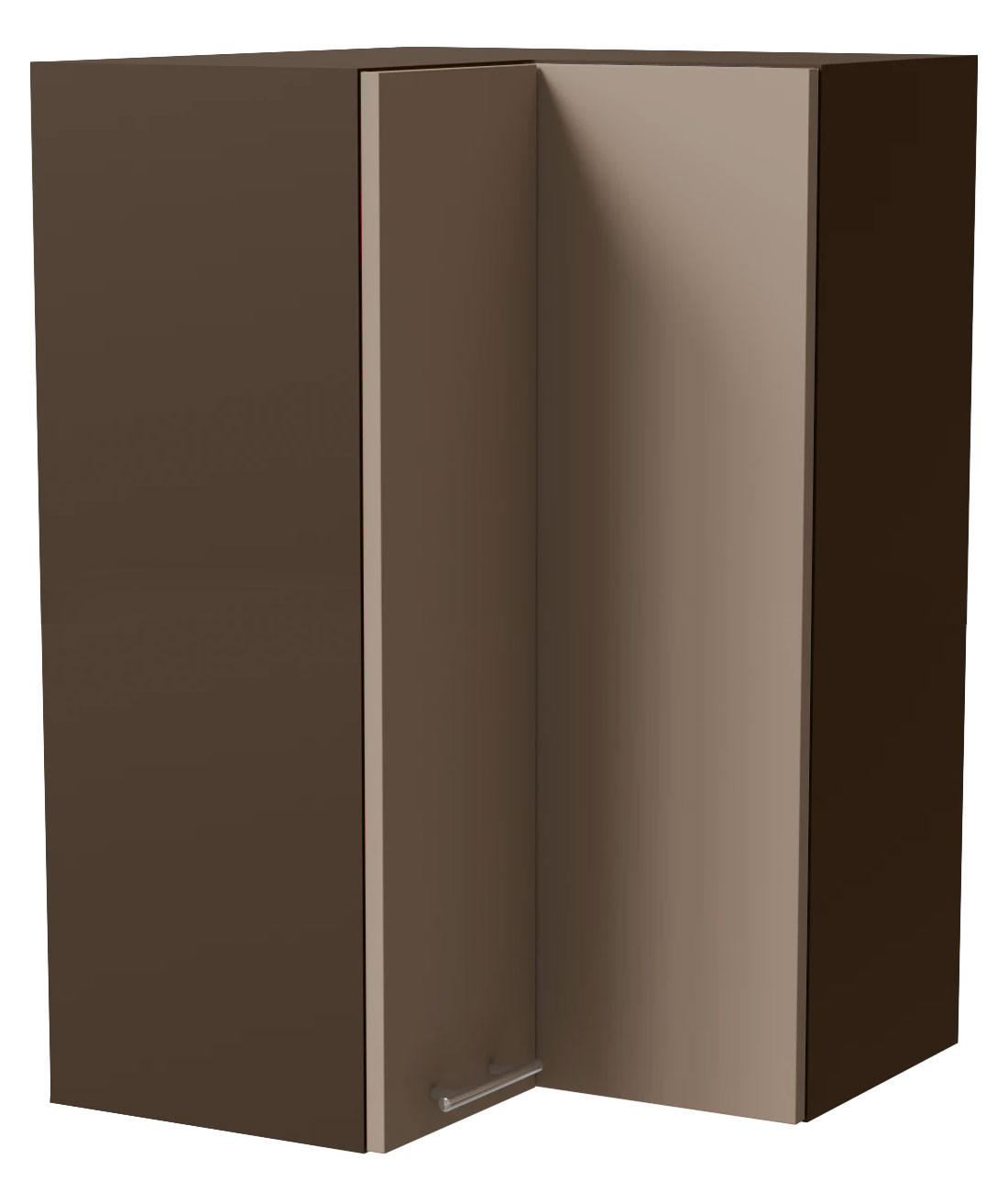 ECKHÄNGESCHRANK Brerra W14/60 Lava / RAL 1019 graubeige Matt 60 / 60 / 96cm - Dunkelgrau/Graubraun, Holz/Holzwerkstoff (60/96/60cm) - Feldmann-Wohnen