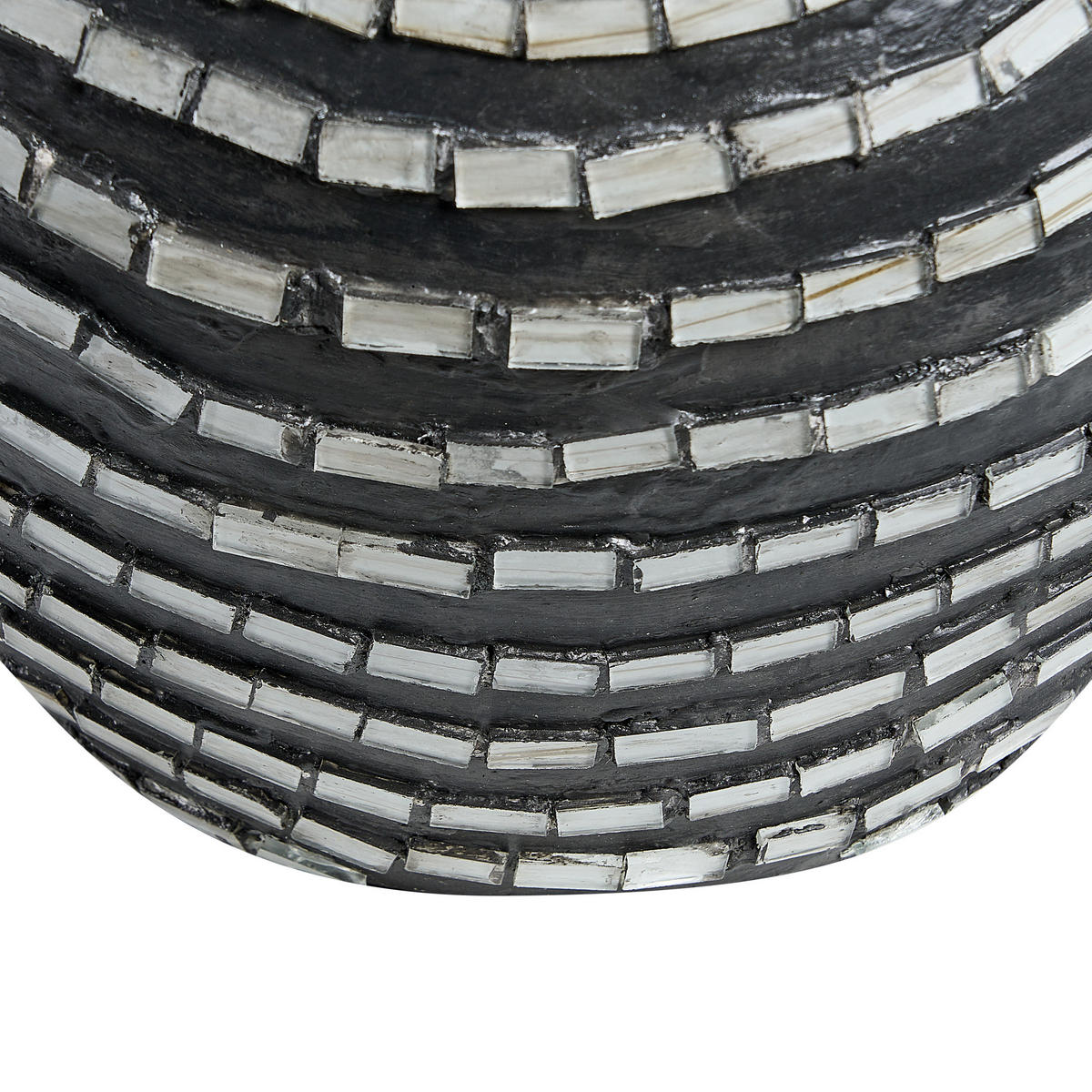 DEKORATIVNÍ VÁZA Terakota černá Kualu - černá, kámen (35cm) - Beliani
