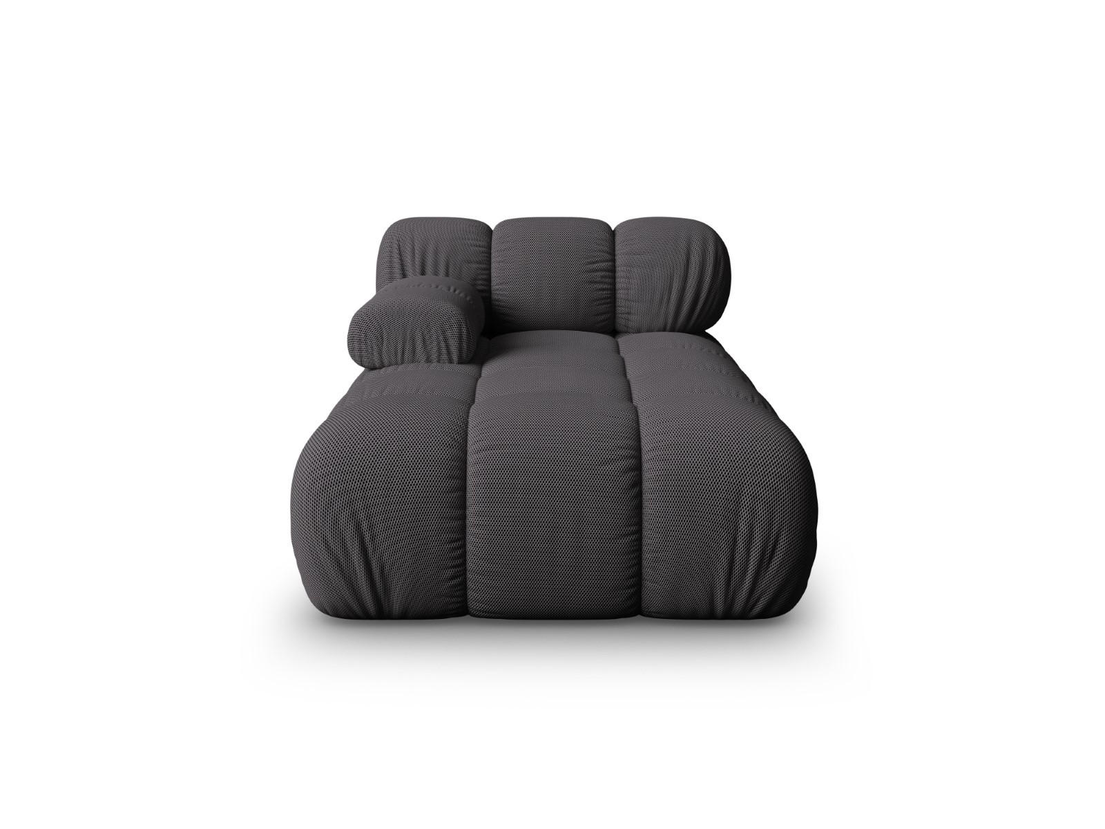 CHAISELONGUE links Bellis aus 3D-Stoff Expresso - Graubraun, Textil (94/70/155cm) - Micadoni