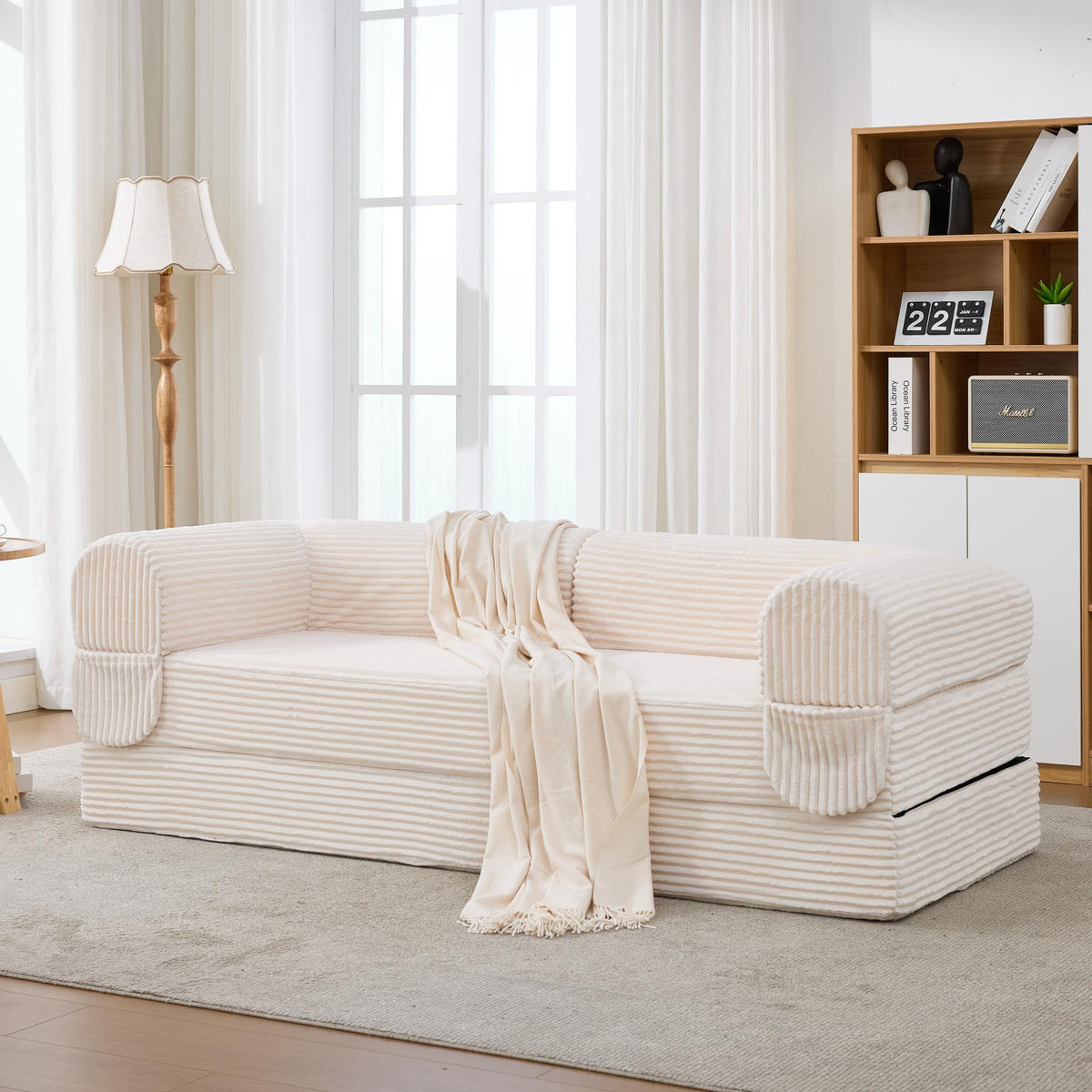 SITZGARNITUR DE-35226 3-Sitzer Beige - Beige, Textil (78/65/190cm) - ComfortXL