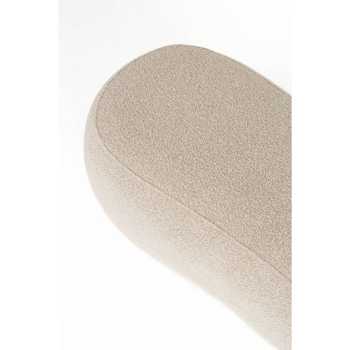 SITZHOCKER Noxx Pouf/ Organisch Geformt Bouclé Beige - Beige, Kunststoff (120/41/46cm) - Housecraft Living