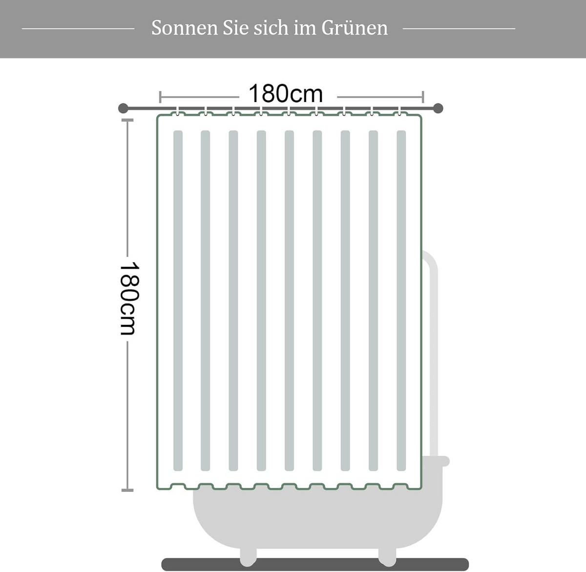 DUSCHVORHANG Polyester wasserdicht mit Blumen pflanzlich - Braun, Textil (180/180cm) - MCBOSON
