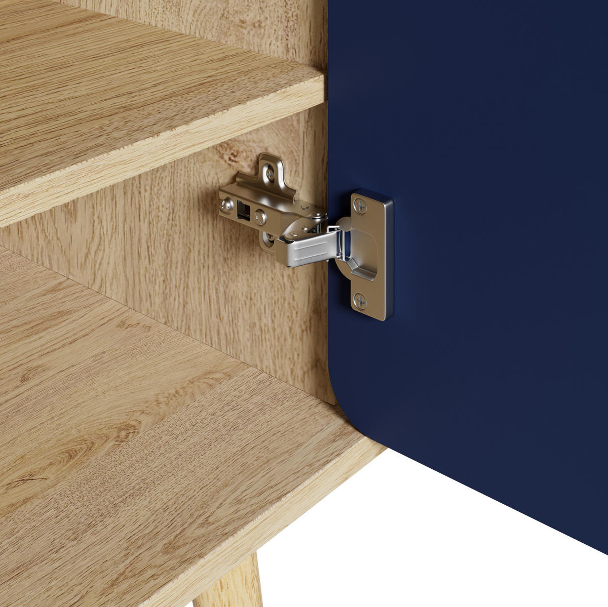 SCHUHSCHRANK aus Spanplatte 76x37x98,5cm in Blau mit Türen - Blau, Holzwerkstoff (76/98.5/37cm) - Modfu