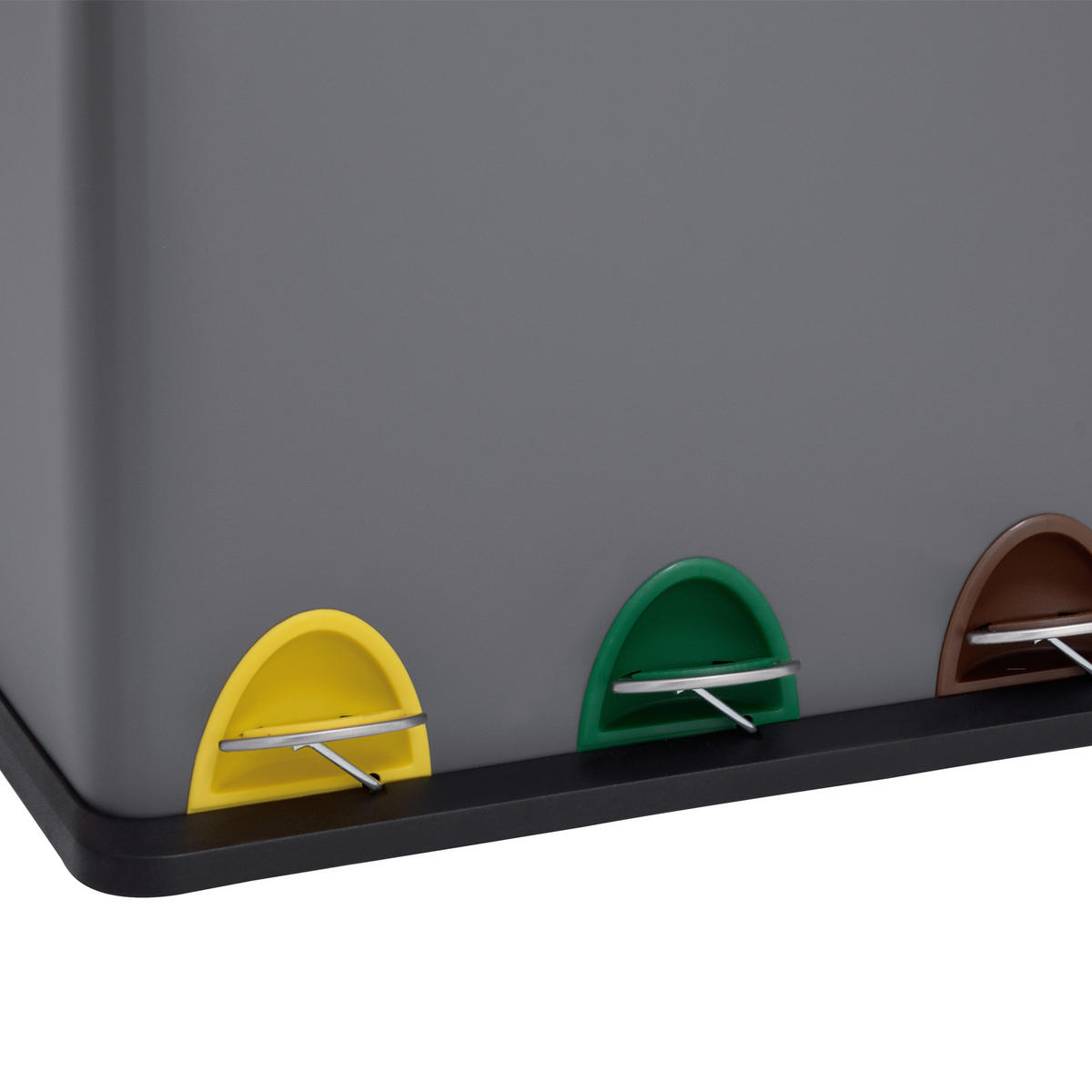 TRETMÜLLEIMER TC3X8 - Grau, Metall (47/38/28cm) - SVITA