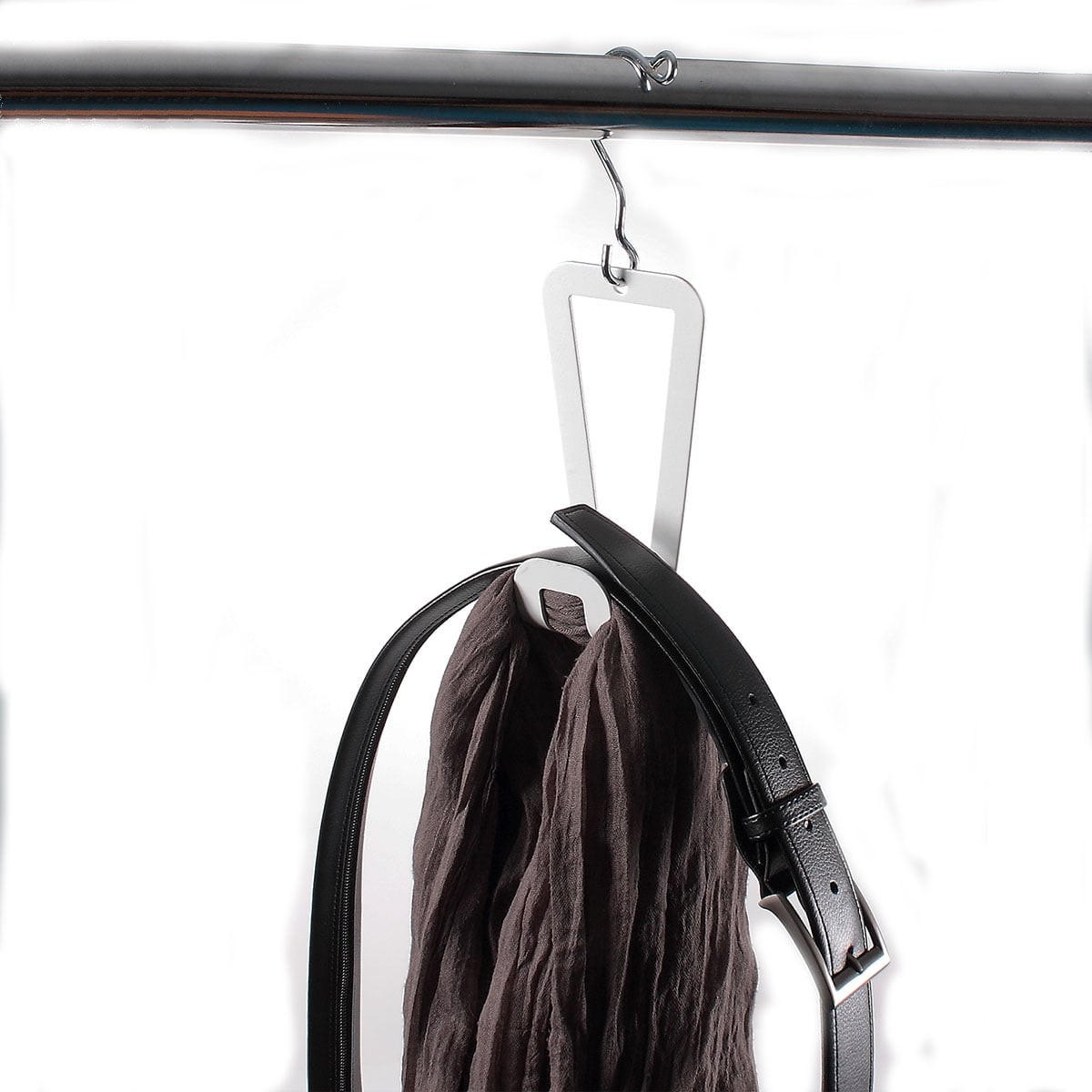 HANDTASCHENHALTER für die Tür - 7,5/4,2/84 cm - Weiß, Metall (4.2/84/7.5cm) - Calicosy