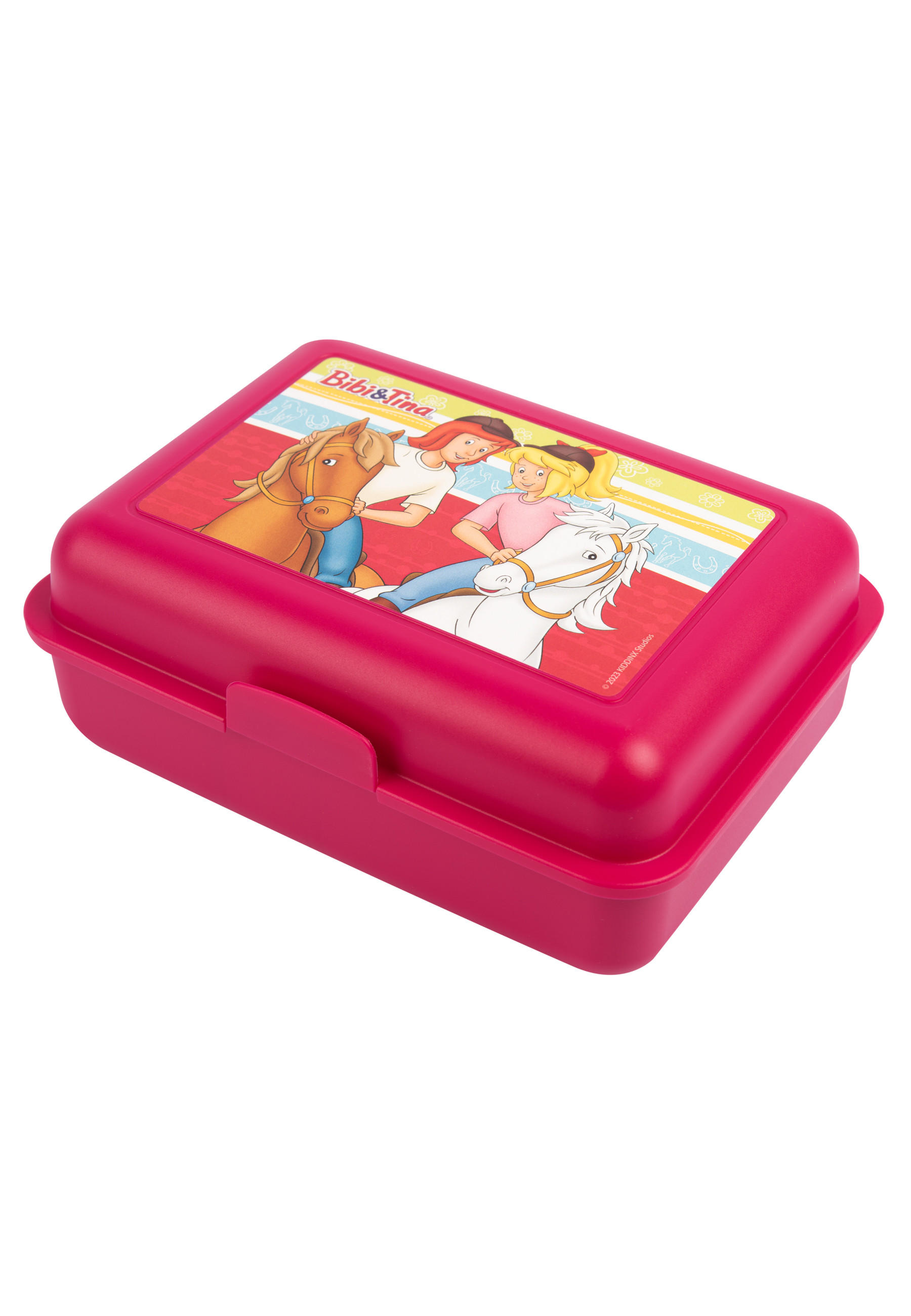 BROTDOSE Bibi & Tina Pferde Rot 17,5 x 12,8 x 6,9 cm - Rot, Kunststoff (17.5/6.9/12.8cm) - United Labels
